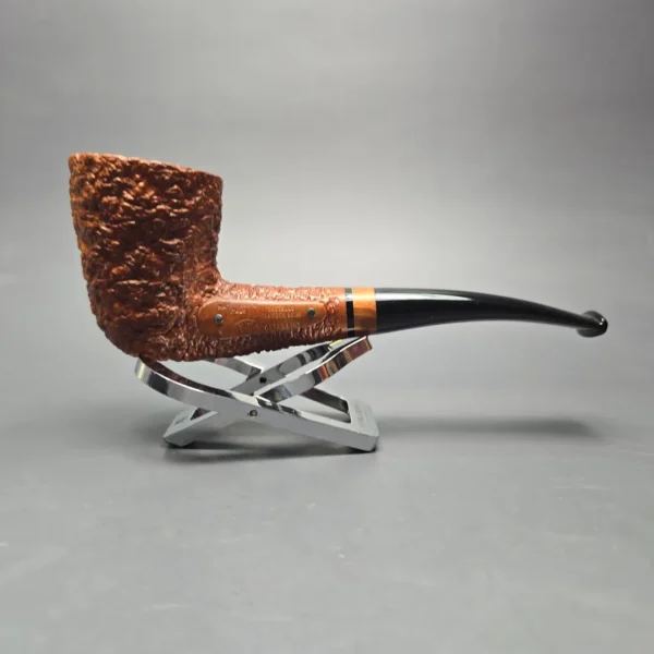 Castello Sea Rock Briar Great Line Rusticated Dublin w/ Briar Inlay Estate Briar Pipe, Italian Estates - Image 14