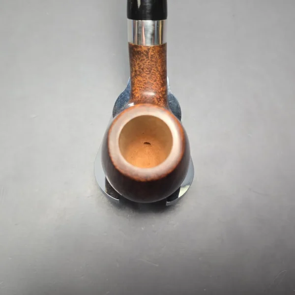 Pipa Croci Smooth Brandy w/ Silver Estate Briar Pipe, Unsmoked, 9mm - Image 8