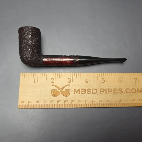 James Upshall Bark Group 6 Partially Rusticated Stack Billiard Estate Briar Pipe, Unsmoked - Image 11