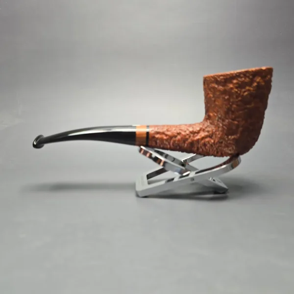 Castello Sea Rock Briar Great Line Rusticated Dublin w/ Briar Inlay Estate Briar Pipe, Italian Estates - Image 12