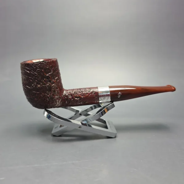 Peterson Irish Harp 106 Sandblasted Billiard w/ Silver Briar Pipe, New - Image 3