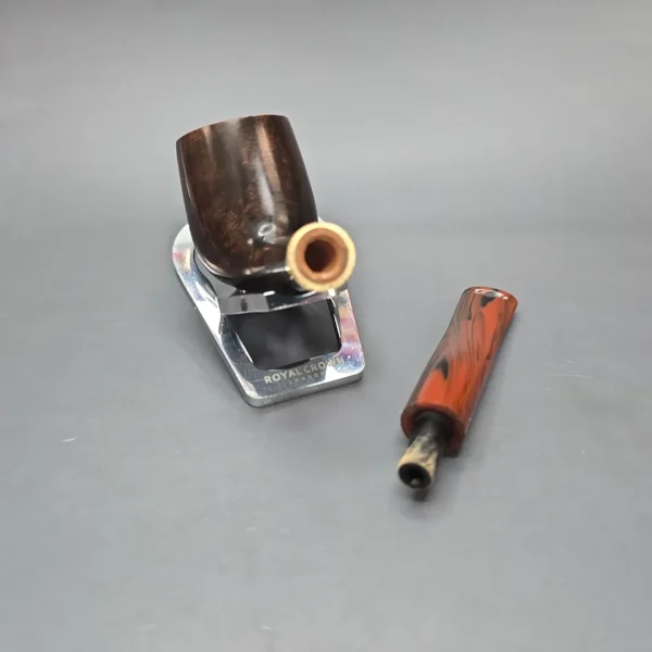 Molina Striato Smooth Dark Brown 101 Billiard with Brass (New) - Image 4