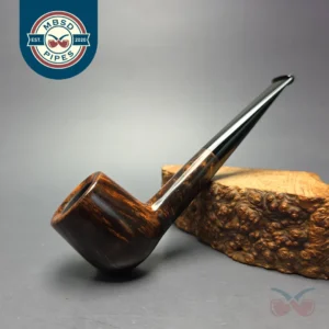 Walt Cannoy Cardinal House Langford Smooth Contrast Billiard Handmade Briar Pipe, New