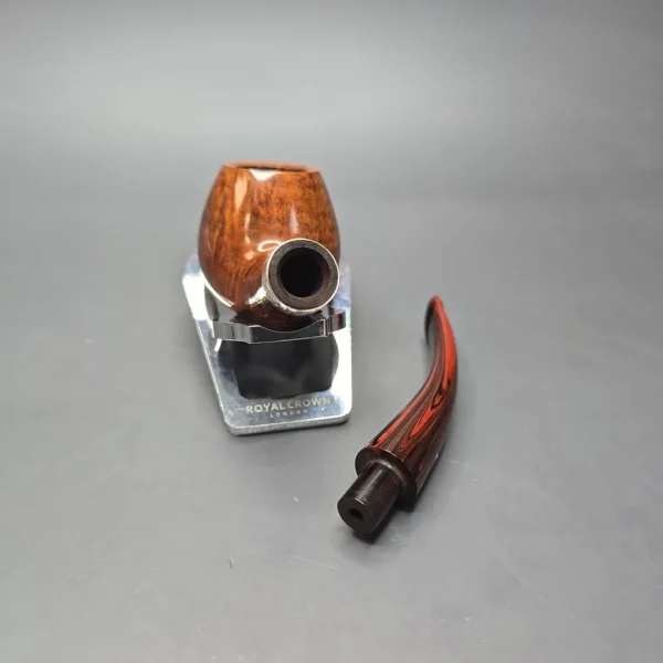 Dunhill 1994 Amber Root Quaint Smooth Author w/ Silver Estate Briar Pipe, Unsmoked - Image 14