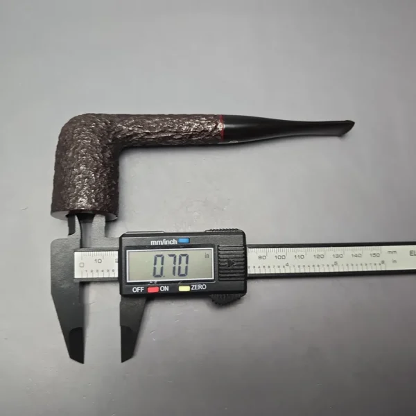 James Upshall Bark Group 6 Partially Rusticated Stack Billiard Estate Briar Pipe, Unsmoked - Image 12