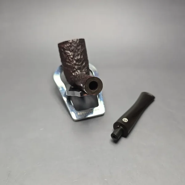 James Upshall Bark Group 6 Partially Rusticated Stack Billiard Estate Briar Pipe, Unsmoked - Image 13