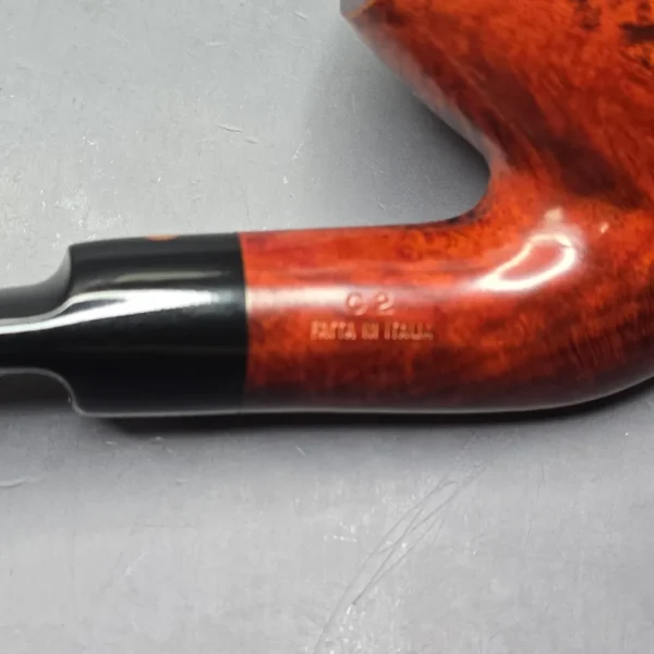 Calibano (Mastro de Paja) 101 S C2 Smooth Bent Billiard Estate Briar Pipe, Unsmoked - Image 12