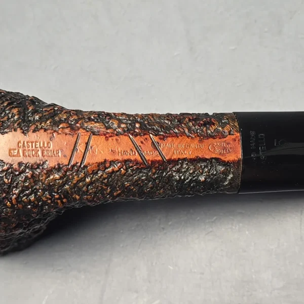 Castello (c.1960s-80s) Sea Rock Briar 3K 34 Rusticated Dublin Estate Briar Pipe, Italian Estates - Image 11
