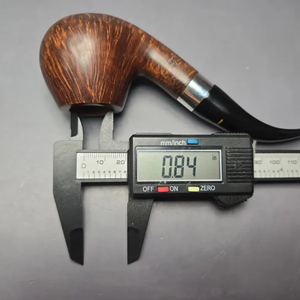 Pipa Croci Smooth Brandy w/ Silver Estate Briar Pipe, Unsmoked, 9mm - Image 14