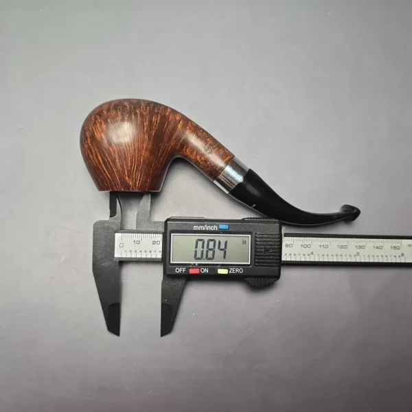 Pipa Croci Smooth Brandy w/ Silver Estate Briar Pipe, Unsmoked, 9mm - Image 15