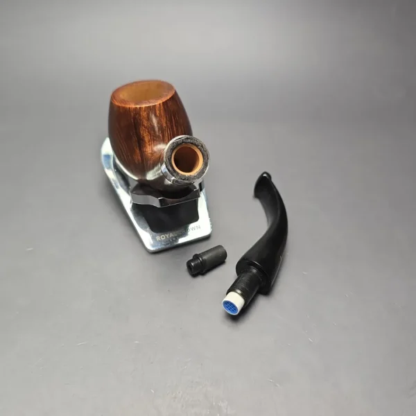 Pipa Croci Smooth Brandy w/ Silver Estate Briar Pipe, Unsmoked, 9mm - Image 16