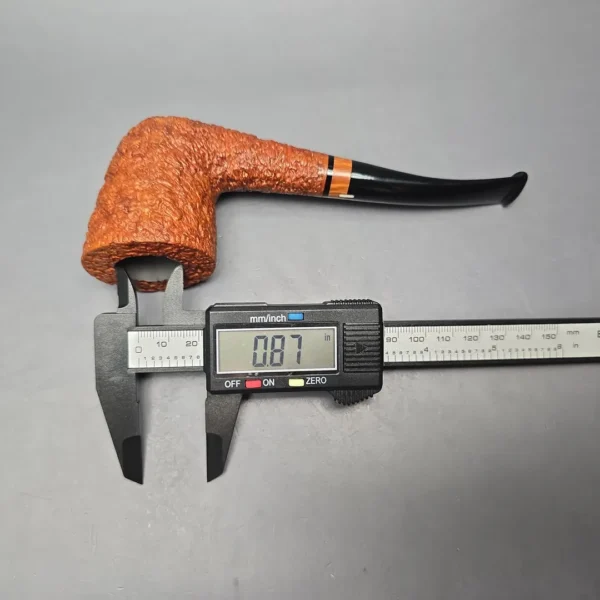 Castello Sea Rock Briar Great Line Rusticated Dublin w/ Briar Inlay Estate Briar Pipe, Italian Estates - Image 3