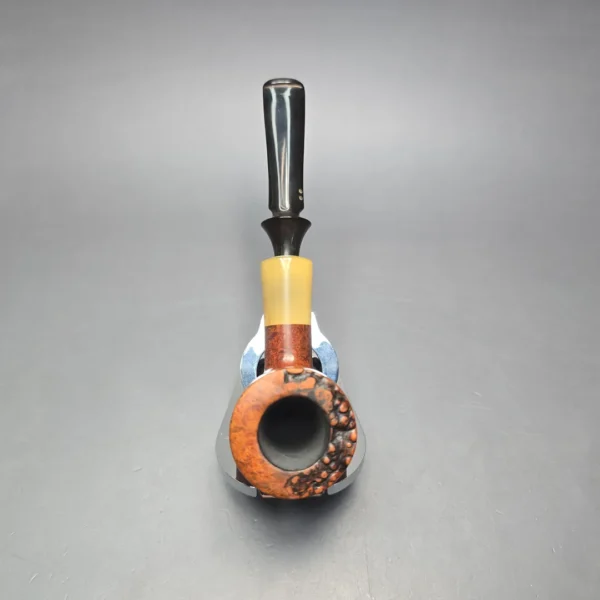 Savinelli Nonpareil 9128 Smooth Billiard w/ Horn Estate Briar Pipe, Italian Estates - Image 9