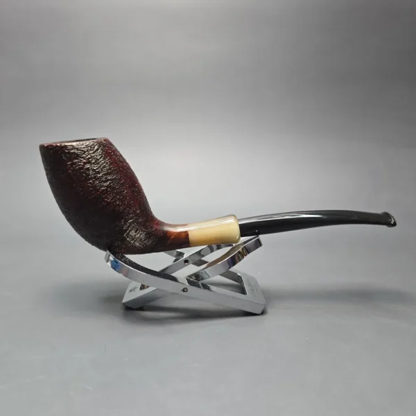 MBSD Briars Modern Masters 3 Sandblasted Tulip w/ Faux Horn Handmade Briar Pipe, New - Image 3