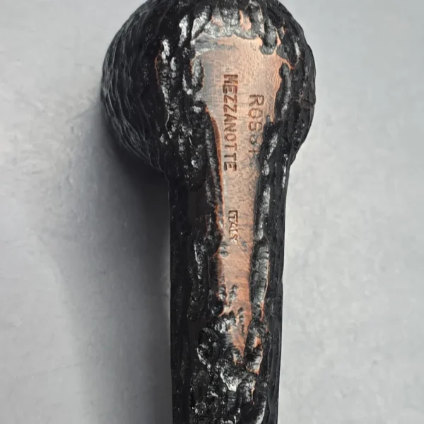 Rossi Mezzanotte 8801 Rusticated Canadian Briar Pipe, New - Image 11