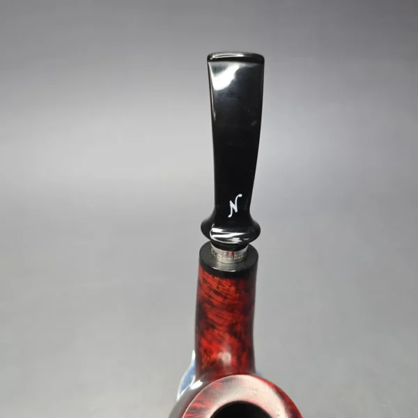 Nording Giant Classic A Smooth Bent Billiard w/ Silver Estate Briar Pipe, Unsmoked - Image 7