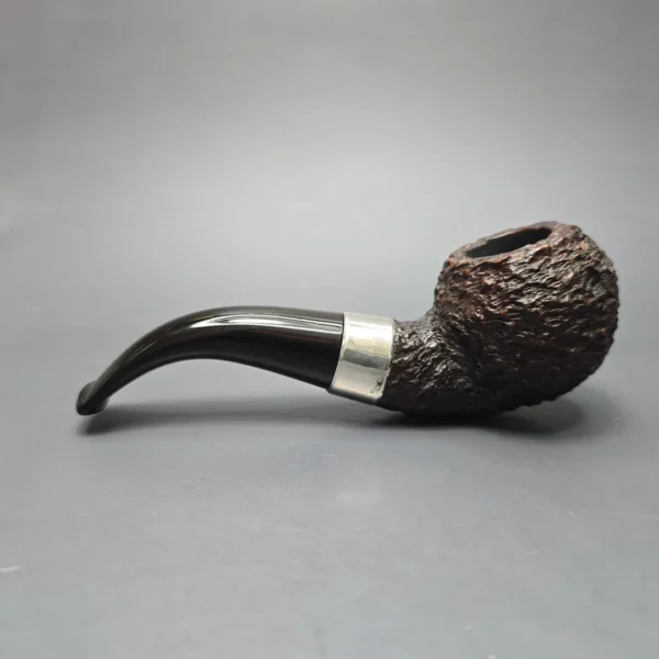 Peterson (c.1945-63) Donegal Rocky 999 Rusticated Bullmoose Rhodesian w/ Silver Estate Briar Pipe, Irish Estates - Image 4