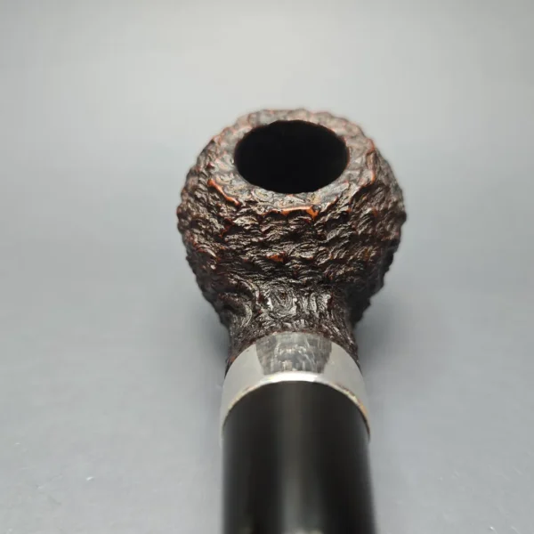 Peterson (c.1945-63) Donegal Rocky 999 Rusticated Bullmoose Rhodesian w/ Silver Estate Briar Pipe, Irish Estates - Image 6