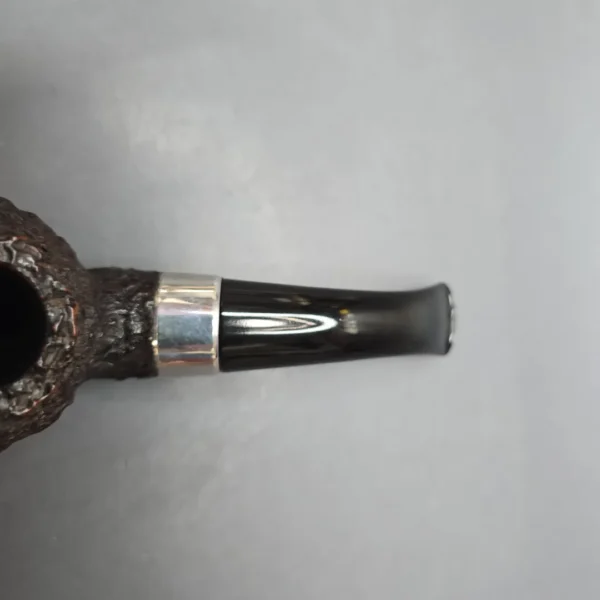 Peterson (c.1945-63) Donegal Rocky 999 Rusticated Bullmoose Rhodesian w/ Silver Estate Briar Pipe, Irish Estates - Image 8
