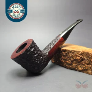 James Upshall Bark Group 6 Partially Rusticated Dublin Estate Briar Pipe, Unsmoked
