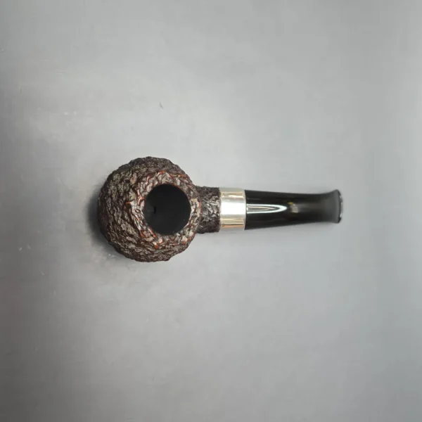 Peterson (c.1945-63) Donegal Rocky 999 Rusticated Bullmoose Rhodesian w/ Silver Estate Briar Pipe, Irish Estates - Image 9
