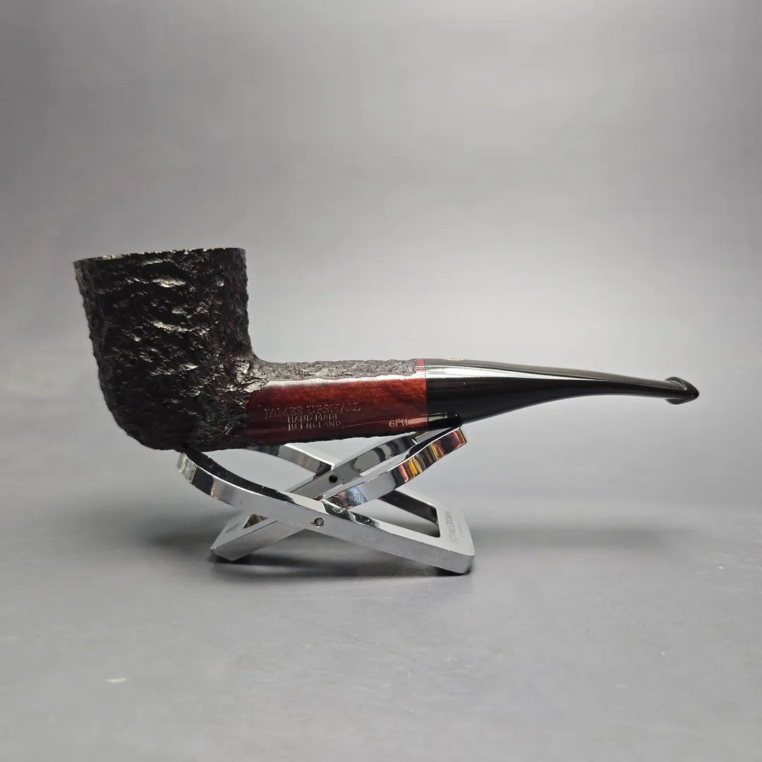 James Upshall Bark Group 6 Partially Rusticated Dublin Estate Briar Pipe, Unsmoked - Image 2