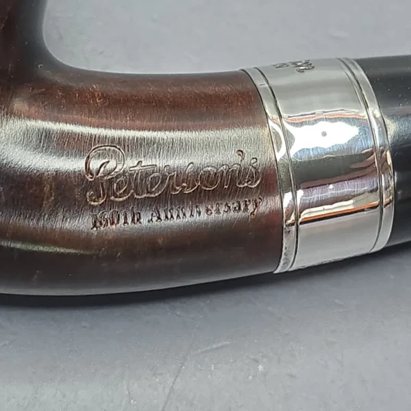 Peterson 160th Anniversary Pat. B Dark Smooth Bent Billiard Briar Pipe, New - Image 10