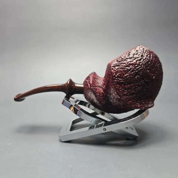 Buckeye Hand Made Contrast Sandblasted Fugu Briar Pipe, New - Image 4