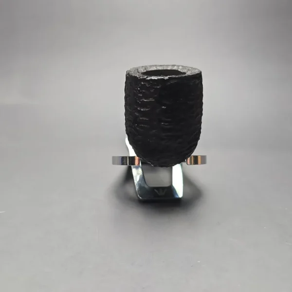 MBSD Briars by Piero Vitale Black Rusticated Billiard w/ Boxwood, Briar Pipe, New - Image 3
