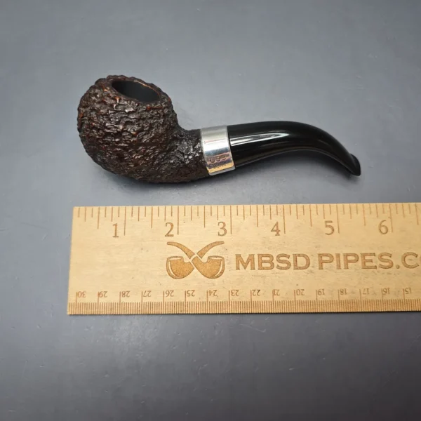 Peterson (c.1945-63) Donegal Rocky 999 Rusticated Bullmoose Rhodesian w/ Silver Estate Briar Pipe, Irish Estates - Image 12