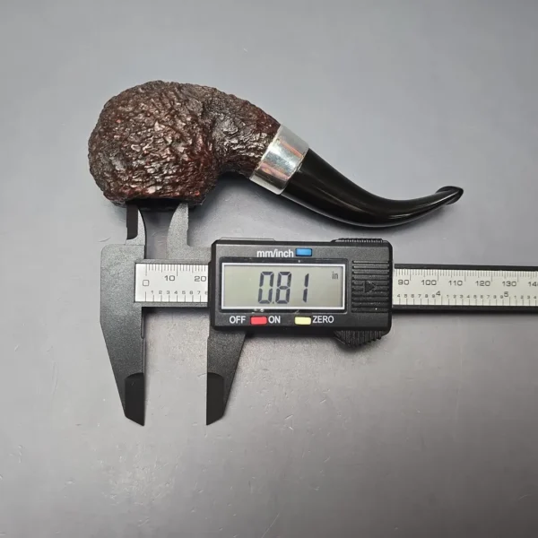 Peterson (c.1945-63) Donegal Rocky 999 Rusticated Bullmoose Rhodesian w/ Silver Estate Briar Pipe, Irish Estates - Image 13
