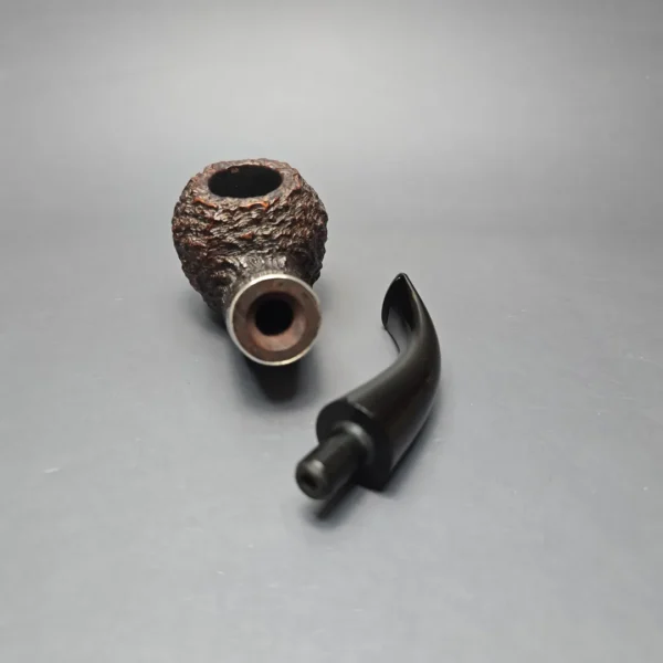 Peterson (c.1945-63) Donegal Rocky 999 Rusticated Bullmoose Rhodesian w/ Silver Estate Briar Pipe, Irish Estates - Image 14