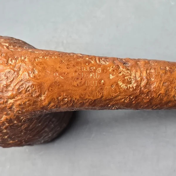 Sasieni Family Era (c.1960-79) Four Dot Ruff Root Viscount Lascelles S XS Sandblasted Bent Billiard Estate Briar Pipe, English Estates - Image 11