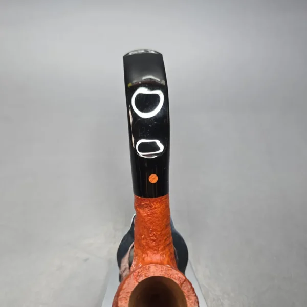 Calibano (Mastro de Paja) 107 S C4 Sandblasted Bent Billiard Estate Briar Pipe, Unsmoked - Image 6
