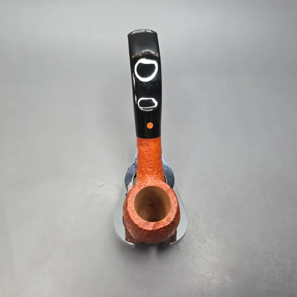 Calibano (Mastro de Paja) 107 S C4 Sandblasted Bent Billiard Estate Briar Pipe, Unsmoked - Image 7