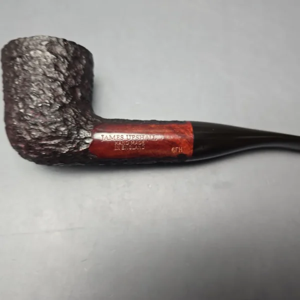 James Upshall Bark Group 6 Partially Rusticated Dublin Estate Briar Pipe, Unsmoked - Image 11