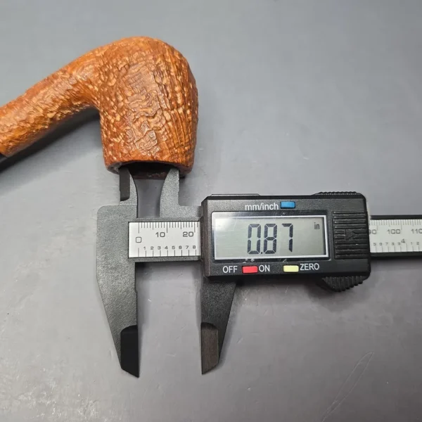 Sasieni Family Era (c.1960-79) Four Dot Ruff Root Viscount Lascelles S XS Sandblasted Bent Billiard Estate Briar Pipe, English Estates - Image 13