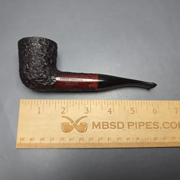 James Upshall Bark Group 6 Partially Rusticated Dublin Estate Briar Pipe, Unsmoked - Image 12