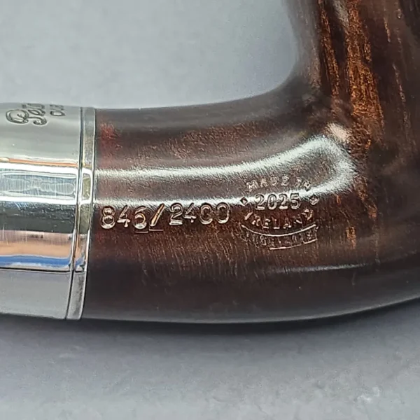 Peterson 160th Anniversary Pat. B Dark Smooth Bent Billiard Briar Pipe, New - Image 11