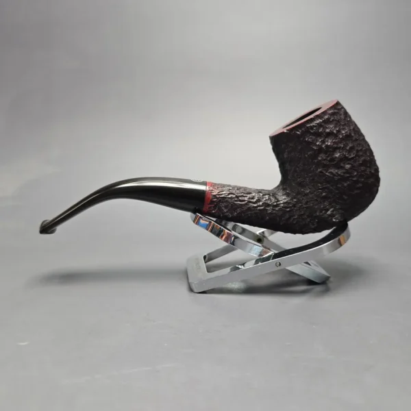 James Upshall Bark Group 6 Partially Rusticated Bent Billiard Estate Briar Pipe, Unsmoked - Image 3