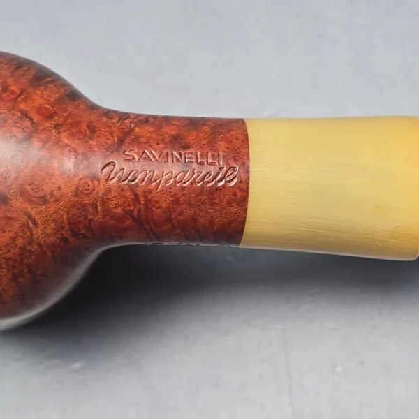 Savinelli Nonpareil 9128 Smooth Billiard w/ Horn Estate Briar Pipe, Italian Estates - Image 11