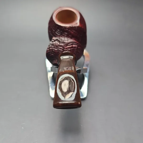 Buckeye Hand Made Contrast Sandblasted Fugu Briar Pipe, New - Image 5