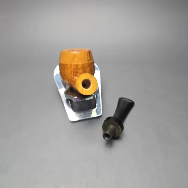 Papa Bear's Pipes by Tim Beaumont Sandblasted Apple w/ Spalted Poplar Handmade Briar Pipe, New - Image 3