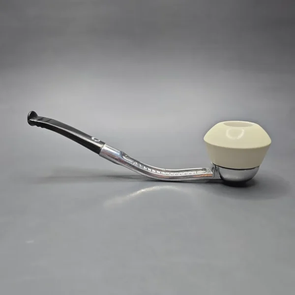 Falcon Bent Dental w/ MBSD Meerschaum Rhodesian Block Meerschaum Bowl Pipe, New - Image 4