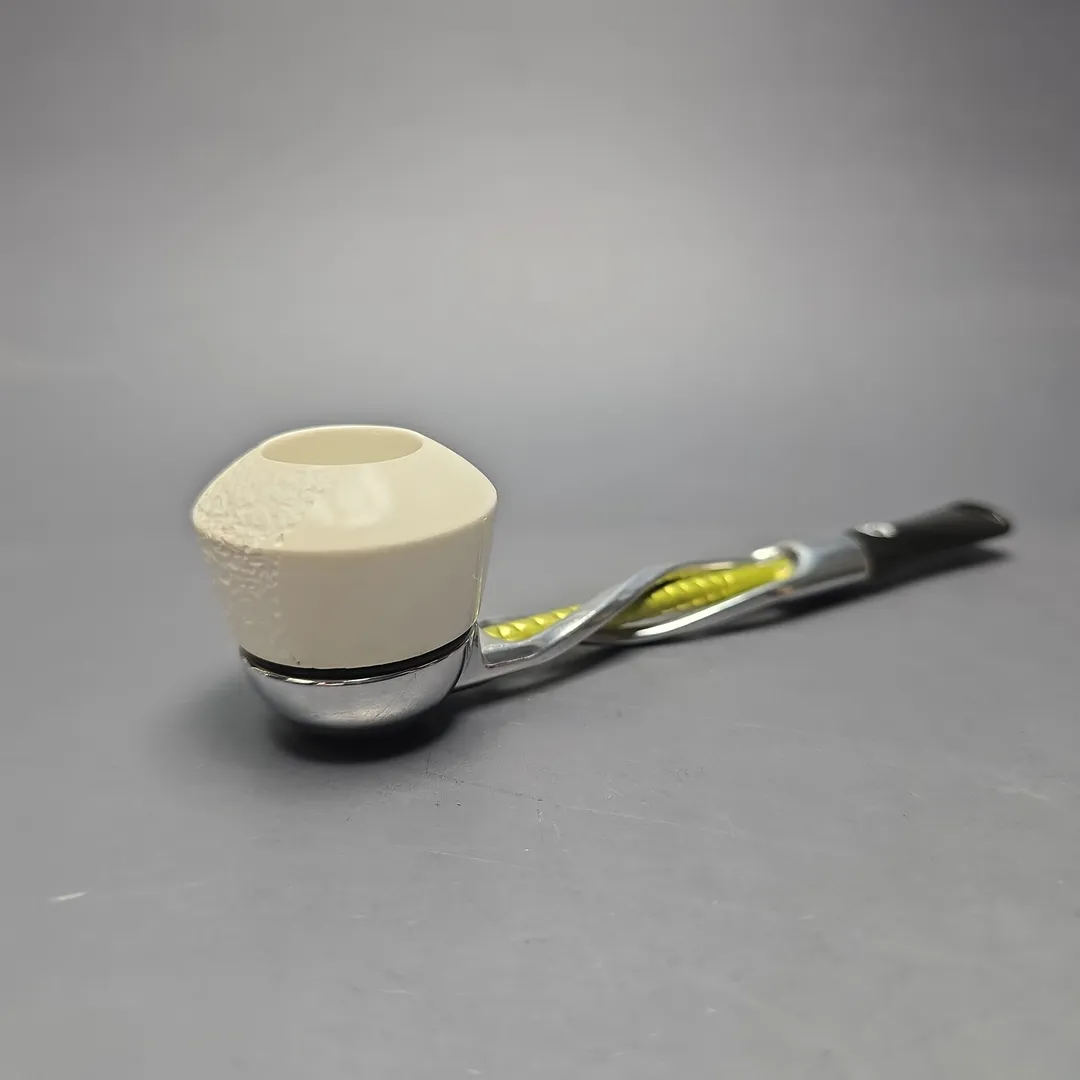 Falcon Shillelagh Green w/ MBSD Meerschaum Dublin Block Meerschaum Bowl Pipe, New - Image 2