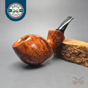 Peter Toth Smooth Asymmetric Blowfish Handmade Briar Pipe, New