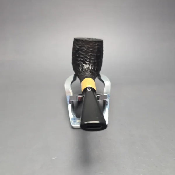 MBSD Briars by Piero Vitale Black Rusticated Billiard w/ Boxwood, Briar Pipe, New - Image 5