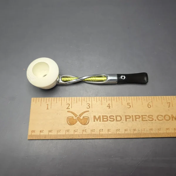 Falcon Shillelagh Green w/ MBSD Meerschaum Dublin Block Meerschaum Bowl Pipe, New - Image 9