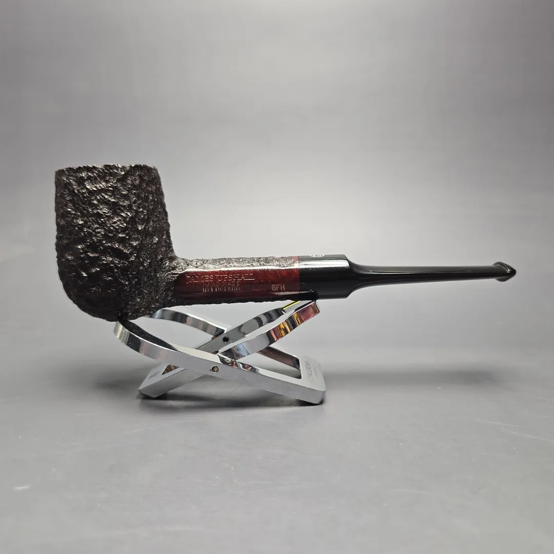 James Upshall Bark Group 6 Rusticated "Trafalgar" Billiard Estate Briar Pipe, Unsmoked - Image 2