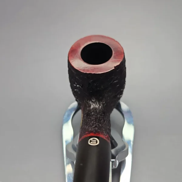 James Upshall Bark Group 6 Partially Rusticated Bent Billiard Estate Briar Pipe, Unsmoked - Image 8